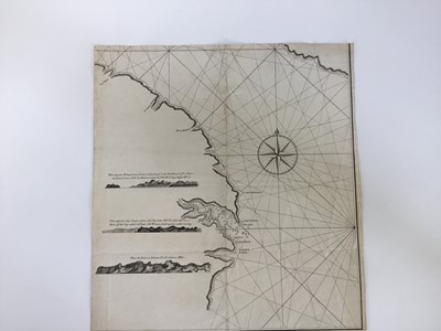 Lot 201 - Wells map of Eastern Europe, c.1700, “A New Map Of Sarmatia Europea Pannonia and Dacia”. By Edward Wells, 1667-1727. Laid to wove paper. The map 45x53.5cm. And one other 18th century nautical coast...