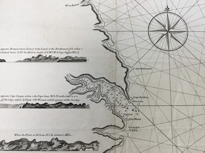 Lot 201 - Wells map of Eastern Europe, c.1700, “A New Map Of Sarmatia Europea Pannonia and Dacia”. By Edward Wells, 1667-1727. Laid to wove paper. The map 45x53.5cm. And one other 18th century nautical coast...