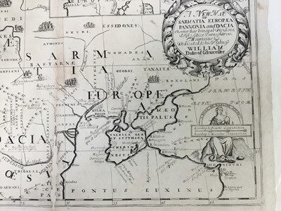 Lot 201 - Wells map of Eastern Europe, c.1700, “A New Map Of Sarmatia Europea Pannonia and Dacia”. By Edward Wells, 1667-1727. Laid to wove paper. The map 45x53.5cm. And one other 18th century nautical coast...