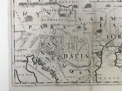 Lot 201 - Wells map of Eastern Europe, c.1700, “A New Map Of Sarmatia Europea Pannonia and Dacia”. By Edward Wells, 1667-1727. Laid to wove paper. The map 45x53.5cm. And one other 18th century nautical coast...