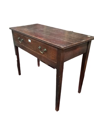 Lot 1360 - Antique oak side table with single drawer, 87.5cm wide, 41cm deep, 67.5cm high