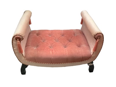 Lot 1361 - Pink upholstered stool