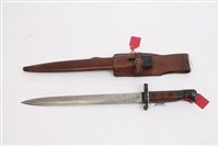 Lot 2555 - British 1903 pattern bayonet, blade with...