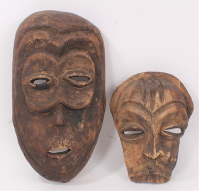 Lot 593 - Two Congo masks acquired in the 1980s