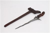 Lot 2558 - 19th century kris with ornately Carsved hilt...