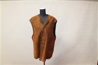 Lot 2560 - Tan leather jerkin - possibly Despatch Riders...