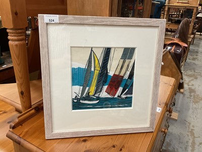 Lot 524 - John Scott Martin Linocut 'Cowes Classics'