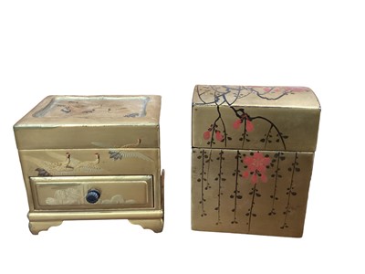 Lot 588 - Two Japanese lacquer boxes