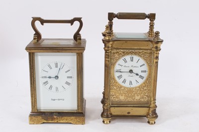 Lot 504 - Two carriage clocks (one by Mappin & Webb)