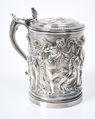 Lot 178 - Victorian silver plated tankard