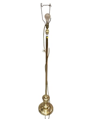 Lot 1413 - Brass Standing Lamp measuring 160cm high