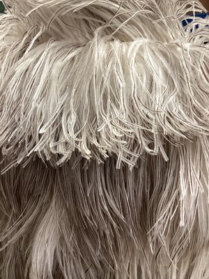 Lot 2113 - 1930's Ostrich feather cape and two fans.