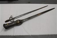 Lot 2585 - Indian Pata (gauntlet sword) with engraved and...