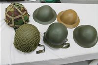 Lot 2587 - Collection of six various military helmets