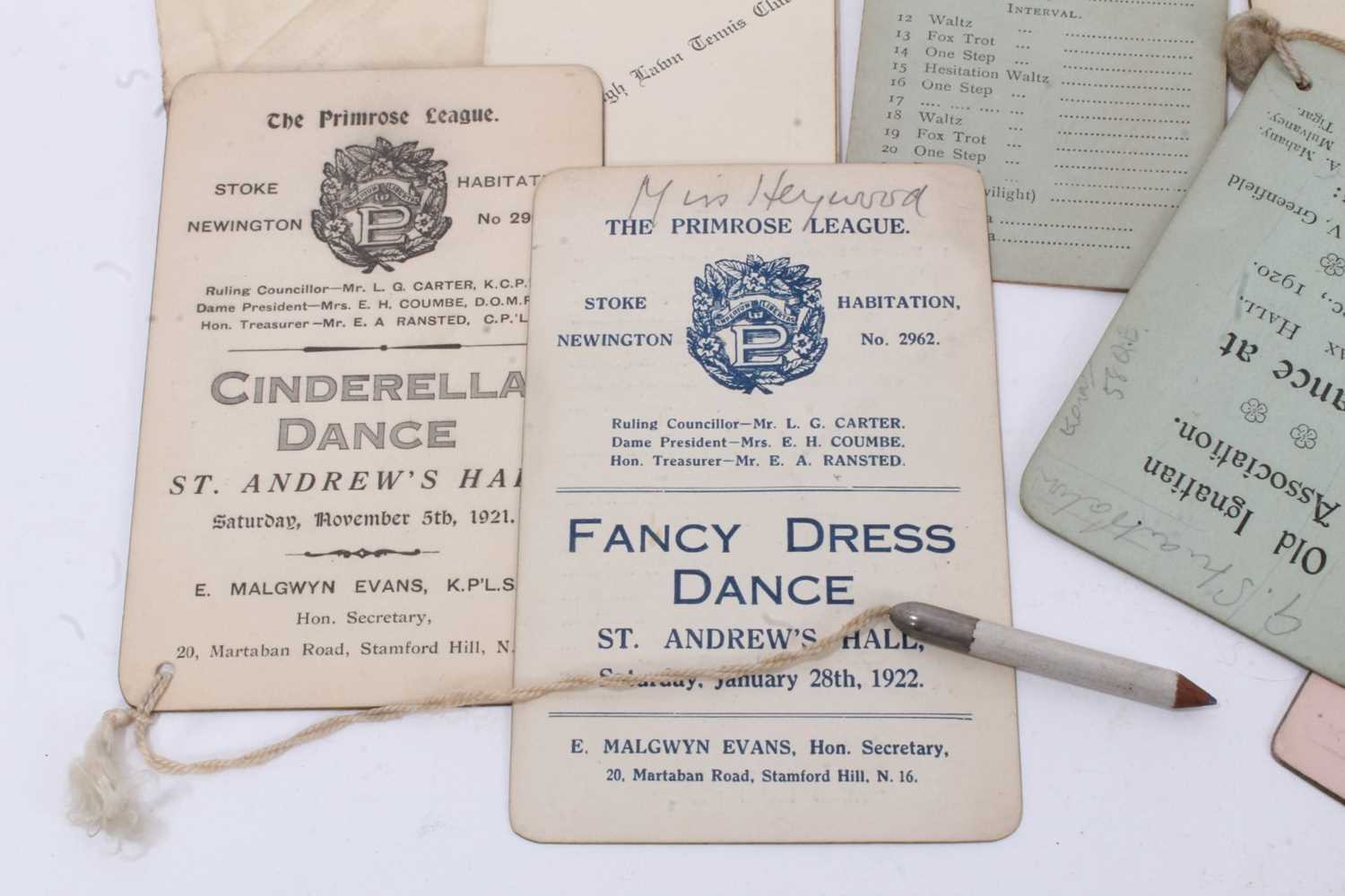 Lot 553 - Collection of early 20th century dance cards,