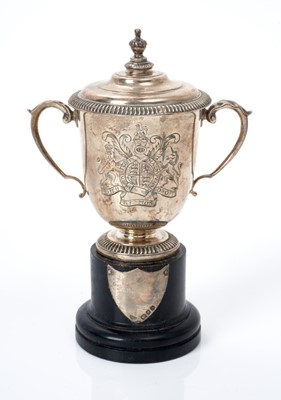 Lot 247 - Silver trophy ’Replica of Challenge Cup Presented By King George V’ 
London 1963