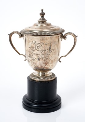 Lot 247 - Silver trophy ’Replica of Challenge Cup Presented By King George V’ 
London 1963