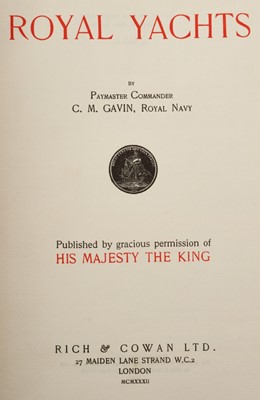 Lot 111 - Royal Yachts by C. M. Gavin, 1932, limited to an edition of 1000
