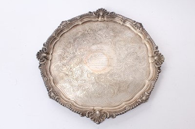 Lot 238 - Edwardian silver salver