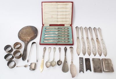 Lot 242 - Selection of miscellaneous Victorian and later silver and silver plate