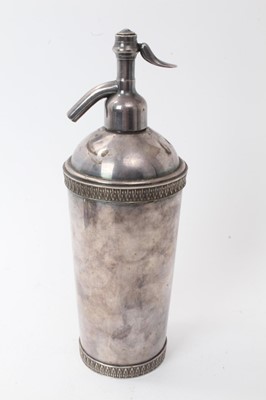 Lot 255 - French silver plated soda syphon