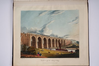 Lot 566 - Thomas Talbot Bury (1809-1877) -  Coloured Views on the Liverpool and Manchester Railway, London: Ackermann, 1831 Large quarto, title page, thirteen full-paged hand coloured plates, two folding pla...