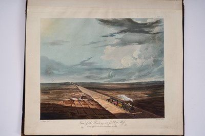 Lot 566 - Thomas Talbot Bury (1809-1877) -  Coloured Views on the Liverpool and Manchester Railway, London: Ackermann, 1831 Large quarto, title page, thirteen full-paged hand coloured plates, two folding pla...