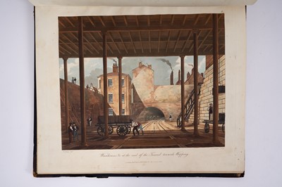 Lot 566 - Thomas Talbot Bury (1809-1877) -  Coloured Views on the Liverpool and Manchester Railway, London: Ackermann, 1831 Large quarto, title page, thirteen full-paged hand coloured plates, two folding pla...