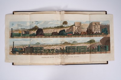 Lot 566 - Thomas Talbot Bury (1809-1877) -  Coloured Views on the Liverpool and Manchester Railway, London: Ackermann, 1831 Large quarto, title page, thirteen full-paged hand coloured plates, two folding pla...