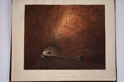 Lot 566 - Thomas Talbot Bury (1809-1877) -  Coloured Views on the Liverpool and Manchester Railway, London: Ackermann, 1831 Large quarto, title page, thirteen full-paged hand coloured plates, two folding pla...