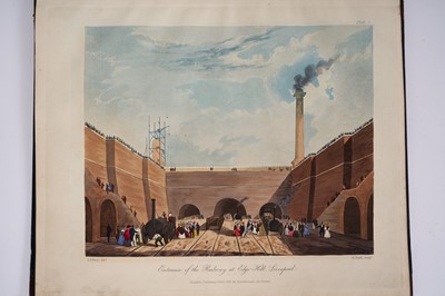 Lot 566 - Thomas Talbot Bury (1809-1877) -  Coloured Views on the Liverpool and Manchester Railway, London: Ackermann, 1831 Large quarto, title page, thirteen full-paged hand coloured plates, two folding pla...