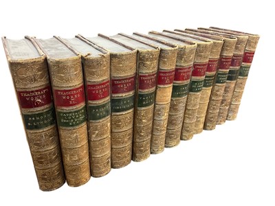 Lot 568 - Large collection of decorative bindings, including Works of Thackeray, 1876, 12 vols, in good contemporary bindings, various others