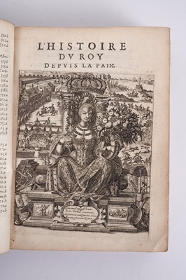 Lot 571 - Pierre Matthieu - Histoire de France...du regne de Henry IIII, 1605, part 1, 326pp and index, in early vellum binding