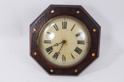 Lot 507 - 19th century wall clock