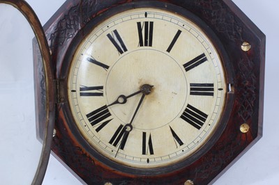 Lot 507 - 19th century wall clock