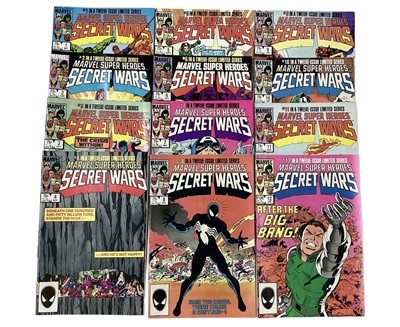 Lot 22 - Marvel Comics Secret Wars (1984 to 1985). Complete limited series from issue 1 - 12, to include issue No. 8 origin of symbiote suit. Priced 75 cents and 1$. (12)