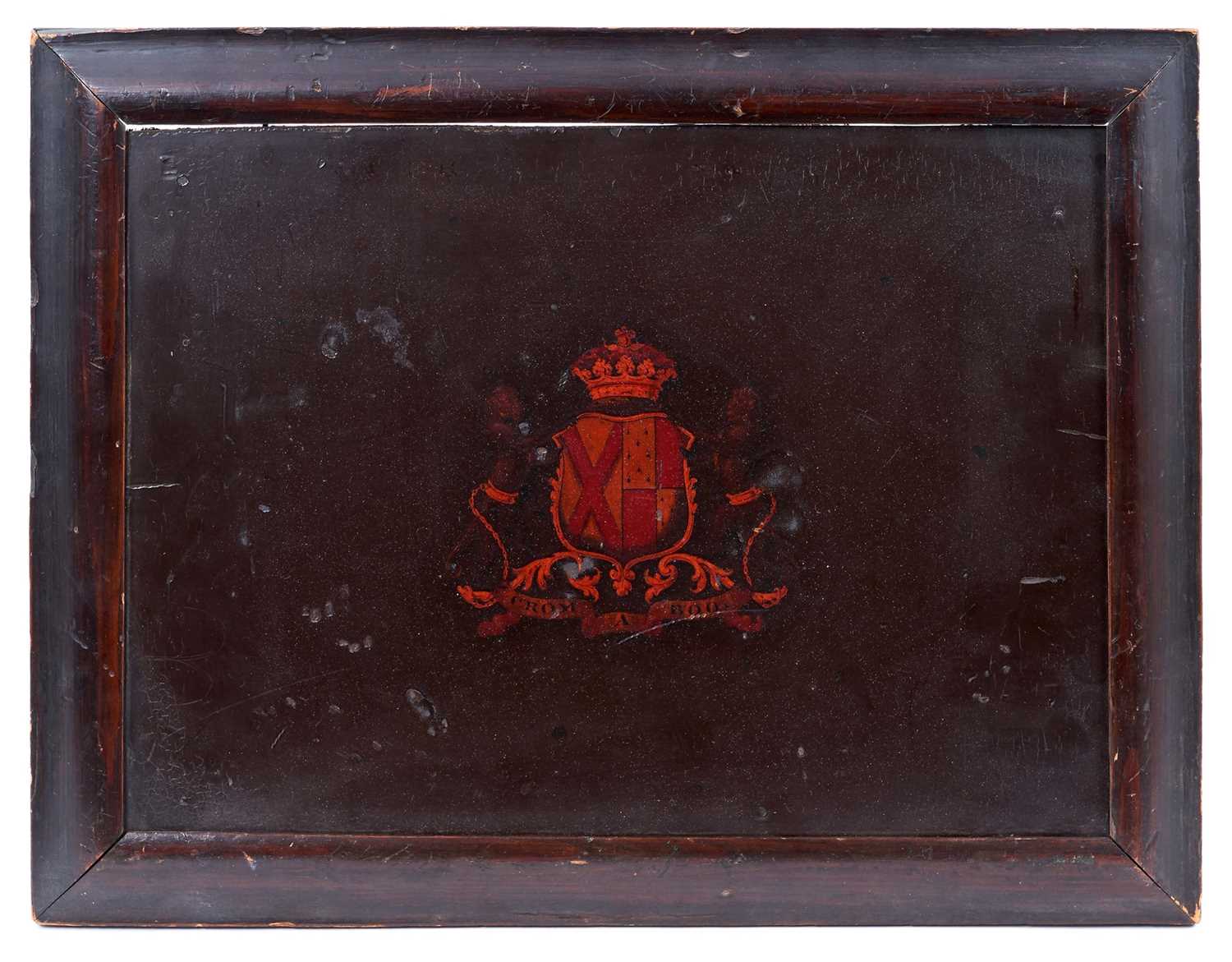 Lot 1324 - George III painted coach panel, with