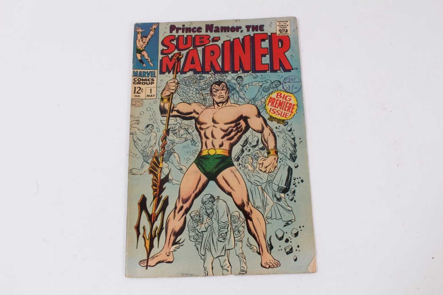 Lot 9 - Marvel Comics Prince Namor, The Sub Mariner #1 (1968). First solo appearance and origin story, priced 12 cents. (1)
