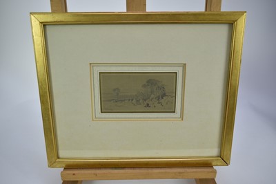 Lot 872 - Edward Lear (1812-1888) pencil drawing - Timbuctoo, signed and inscribed, 7cm x 13.5cm, in glazed gilt frame