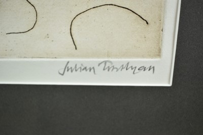 Lot 876 - *Julian Trevelyan (1910-1988) signed artists proof etching - Hippos, 50.5cm x 37cm, in glazed frame