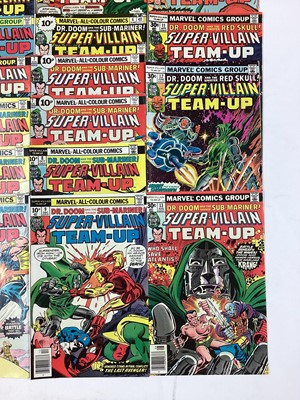 Lot 32 - Marvel Comics Super-Villain Team-Up (1975 - 1977). A run from issue 1 - 13, Dr Doom and Sub Mariner together. Also to include Giant size Super-Villain Team-Up #1 (1975) Some duplicates. English and...