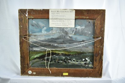 Lot 943 - Gabriel Summers (b. 1962) oil on board - Isle of Lewis, near Borve, a further sketch verso, 24cm x 32cm, in painted frame