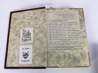 Lot 792 - Two volumes- H. Eliot Howard, The British Warblers - A history with problems of their lives, illustrated by Henrik Gronvold, published Porter, London, 1907-1914, half calf bound