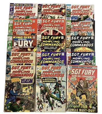 Lot 56 - Marvel Comics Sgt. Fury and his Howling Commandos (1967 to 1973). Small group to include issue 47 and king sized specials 5, 6 and 7. English and American price variants. (15)