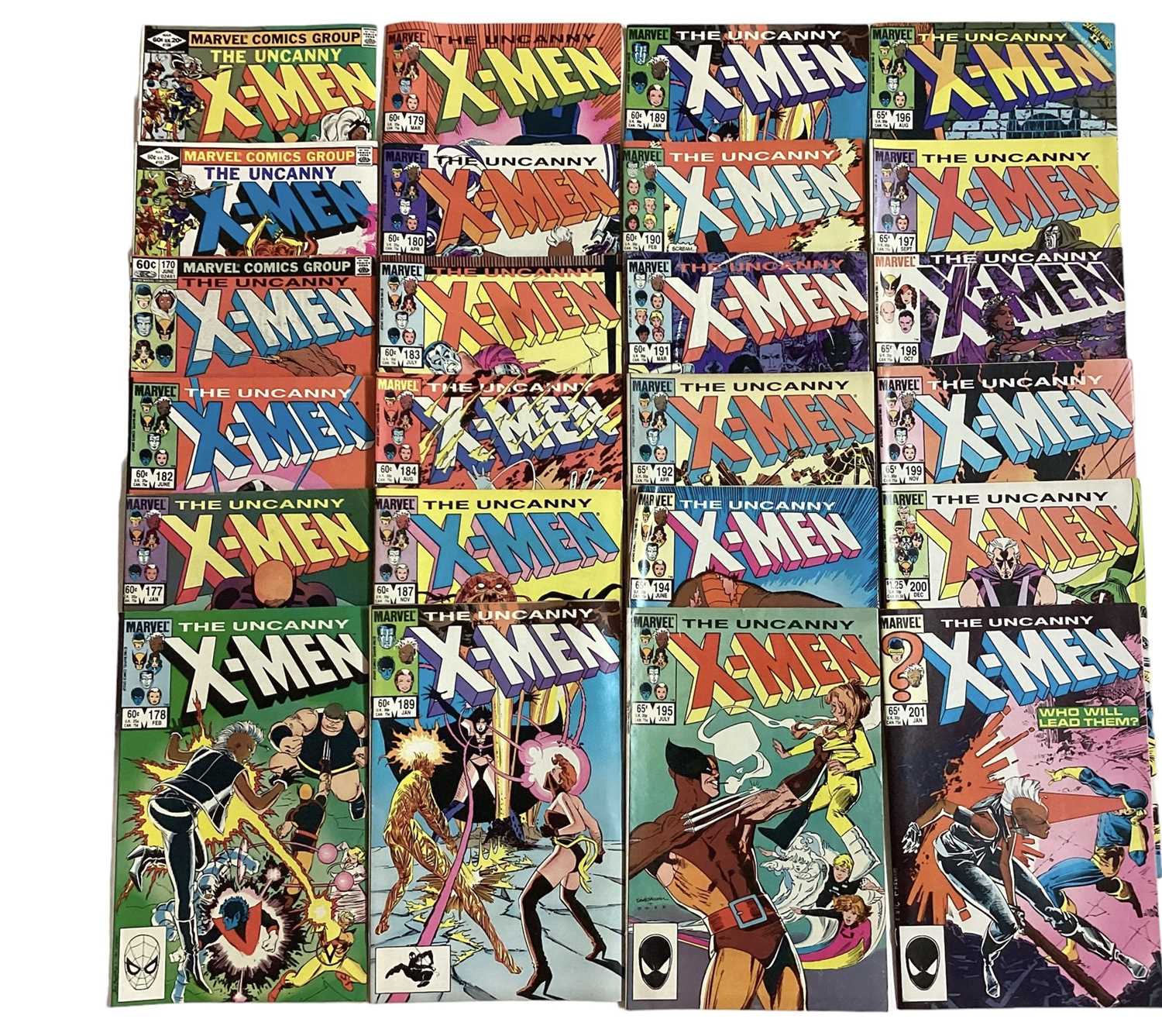 Lot 49 - Marvel Comics The Uncanny X-Men (1982 to 1991). Incomplete run from issue 155 to 281, to include issue 200. Issue 234, Alien Wolverine front cover and The uncanny X-Men Annual #7. Approximately 40...