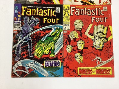 Lot 28 - Marvel Comics Fantastic Four (1968). Issues 72, 73, 74 and 75. To include issue 72 Silver Surfer and watcher apperance , and issue 74 Galactus apperance. All priced 12 cents. (4)