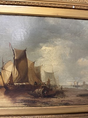 Lot 935 - James Webb (1825-1895) oil on canvas - View of the Island of Marken, Holland, inscribed verso, 30cm x 55cm, in gilt frame 
Provenance: The Dujarden Family, note verso