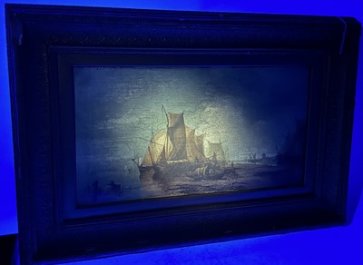 Lot 935 - James Webb (1825-1895) oil on canvas - View of the Island of Marken, Holland, inscribed verso, 30cm x 55cm, in gilt frame 
Provenance: The Dujarden Family, note verso