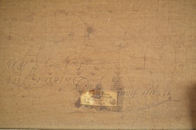 Lot 935 - James Webb (1825-1895) oil on canvas - View of the Island of Marken, Holland, inscribed verso, 30cm x 55cm, in gilt frame 
Provenance: The Dujarden Family, note verso