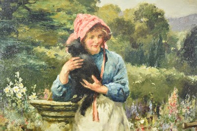 Lot 946 - Walter Sydney Stacey (1846-1929) oil on canvas - The Young Gardner and Maid, signed, 76cm x 51cm, in gilt frame